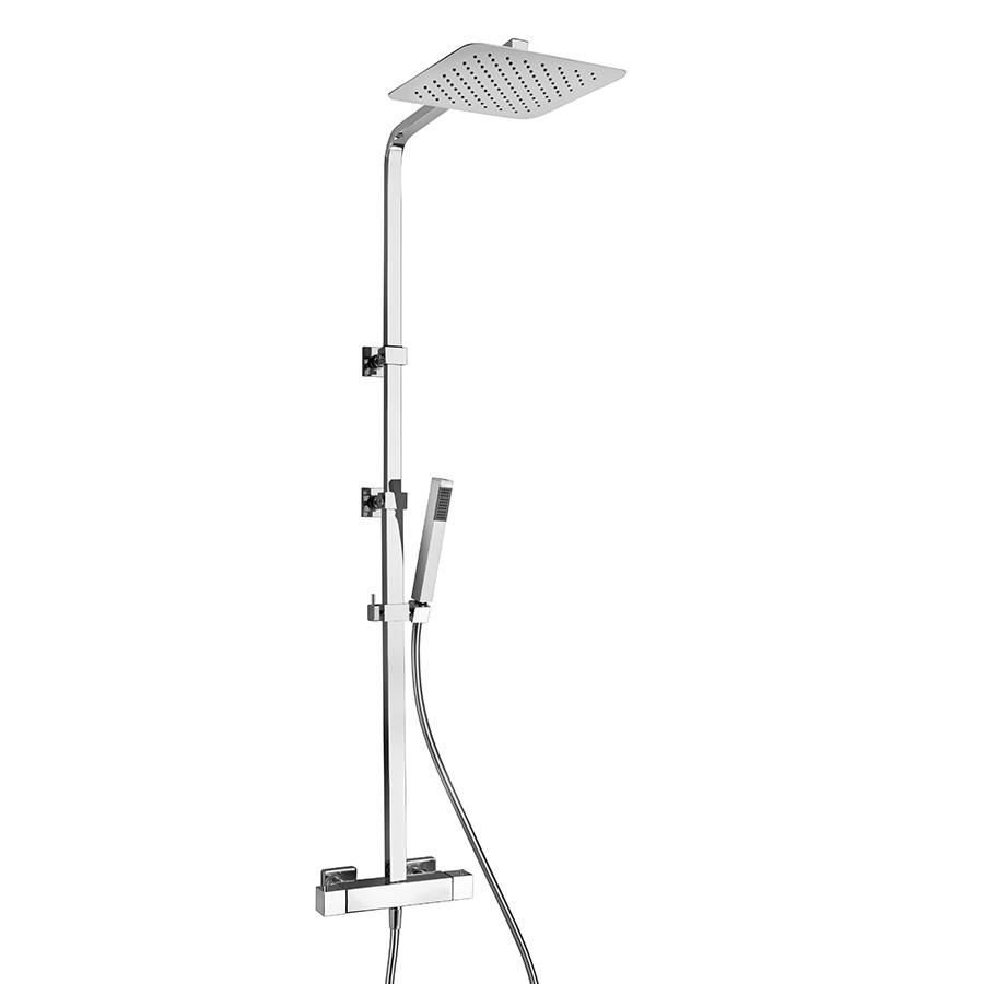 SQUARE  P5   Colonna Doccia Termostatica    con Soffione  Ultrapiatto cm.25X25    ARGO Rubinetterie        