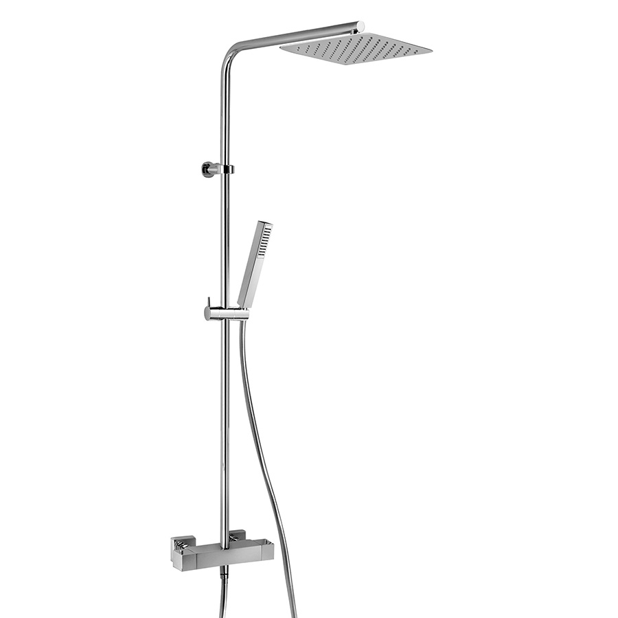 Quadra Eco      Colonna Doccia Termostatica    con Soffione     cm.20x20     ARGO Rubinetterie        