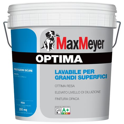 OPTIMA A+ 14LT. Pittura Murale Lavabile  Supercoprente    Max-Meyer