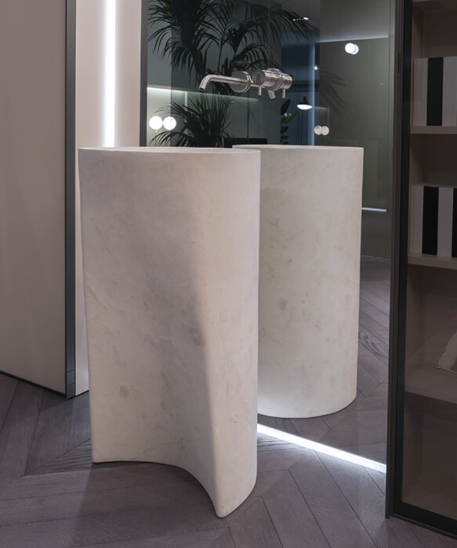 MR.SPASH   Lavabo Freestanding in Cristalplant  cm.72  xh.100/85  Antonio Lupi