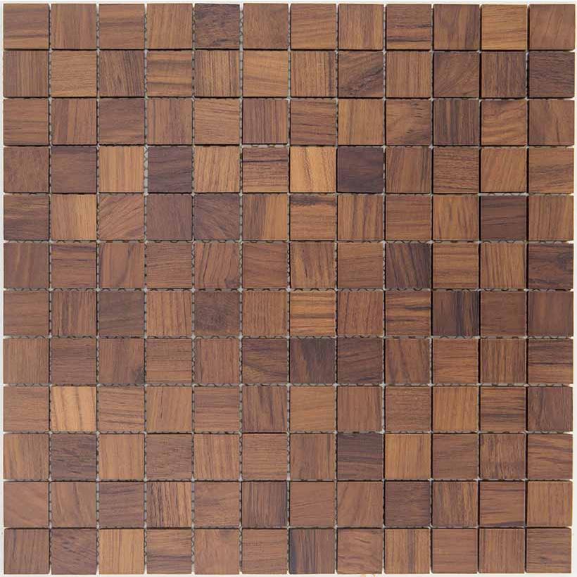 Wooden SQUARE TEAK   Mosaico 30x30   STON Mosaici