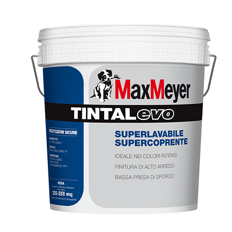 TINTAL-EVO 14Lt.  Pittura  Murale   Superlavabile   Supercoprente   Extraopaca  ad Effetto Velluto    Max-Meyer
