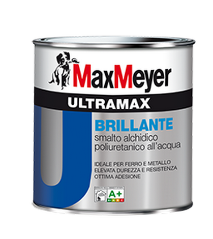 ULTRAMAX 0,75Lt.  Smalto  Brillante    all'Acqua  Poliuretanico  ad Alte Prestazioni   Max-Meyer
