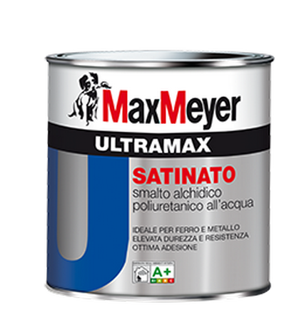ULTRAMAX 0,75Lt.  Smalto  Satinato     all'Acqua  Poliuretanico  ad Alte Prestazioni   Max-Meyer