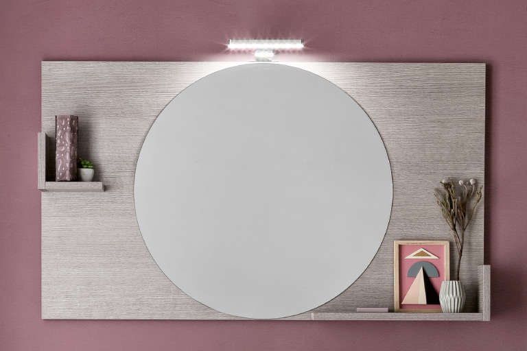 GAME   Specchio con Vetro centrale e 2Ripiani  cm.105  x70    KIOS