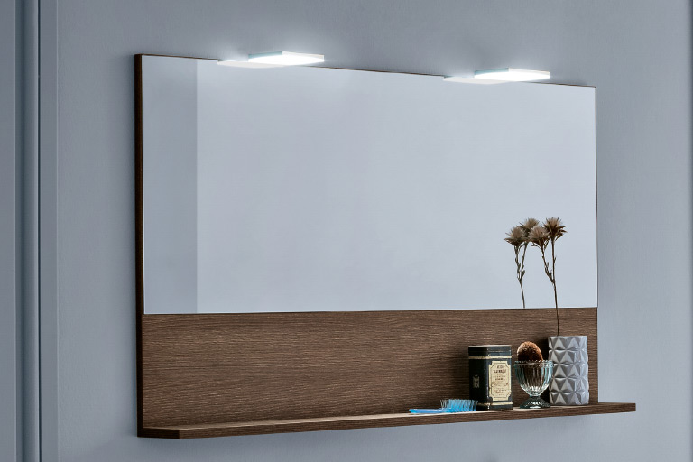 LINE  Specchio con Mensola  cm.120      xh.70   KIOS