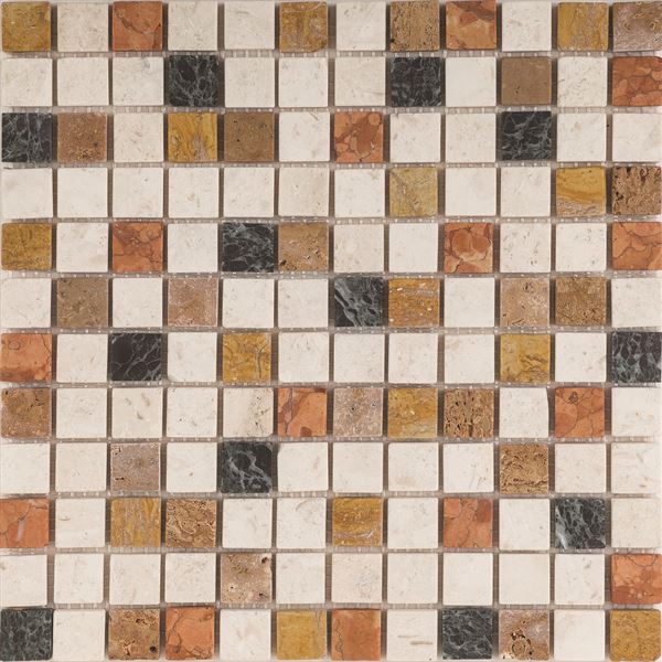 Multicolor  Mosaico in Marmo cm.30x30   Tessera:1,5x1,5                Studio  D.O.C.  