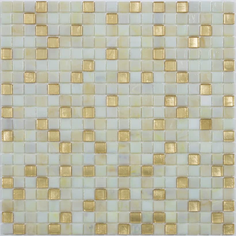 Alabaster Mosaico 32,7x32,7   Fogliaoro+Irigium      STON