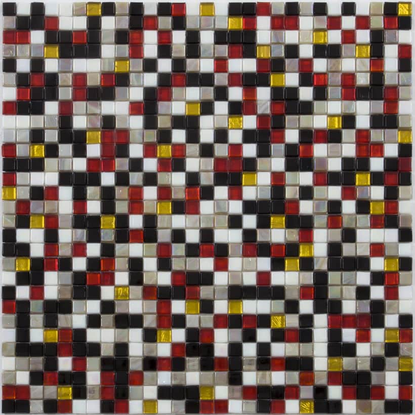 HARLEQUIN   Mosaico cm.31,8x31,8   Fogliaoro+Iridium        STON