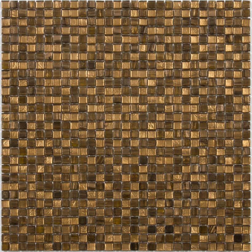 Cognac  Mosaico cm.31,8x31,8   Fogliaoro+Iridium        STON