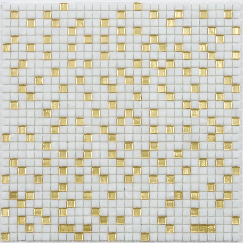 Pixel Gold    Mosaico cm.31,8x31,8   Fogliaoro+Iridium        STON