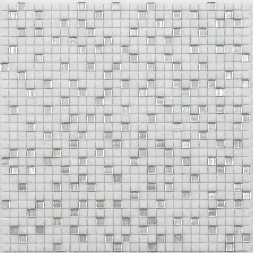 Pixel Silver    Mosaico cm.31,8x31,8   Fogliaoro+Iridium        STON