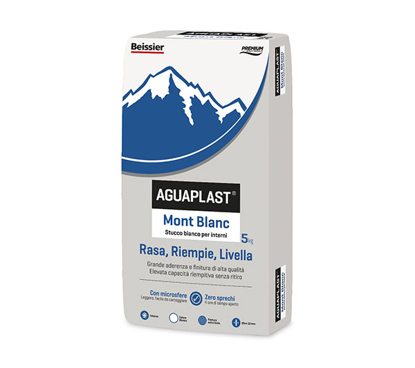Mont Blanc   5Kg.  Stucco bianco in polvere,per rasature e riempimenti i      AGUAPLAST