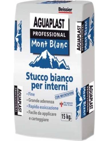 Mont Blanc   15Kg.  Stucco bianco in polvere,per rasature e riempimenti     AGUAPLAST